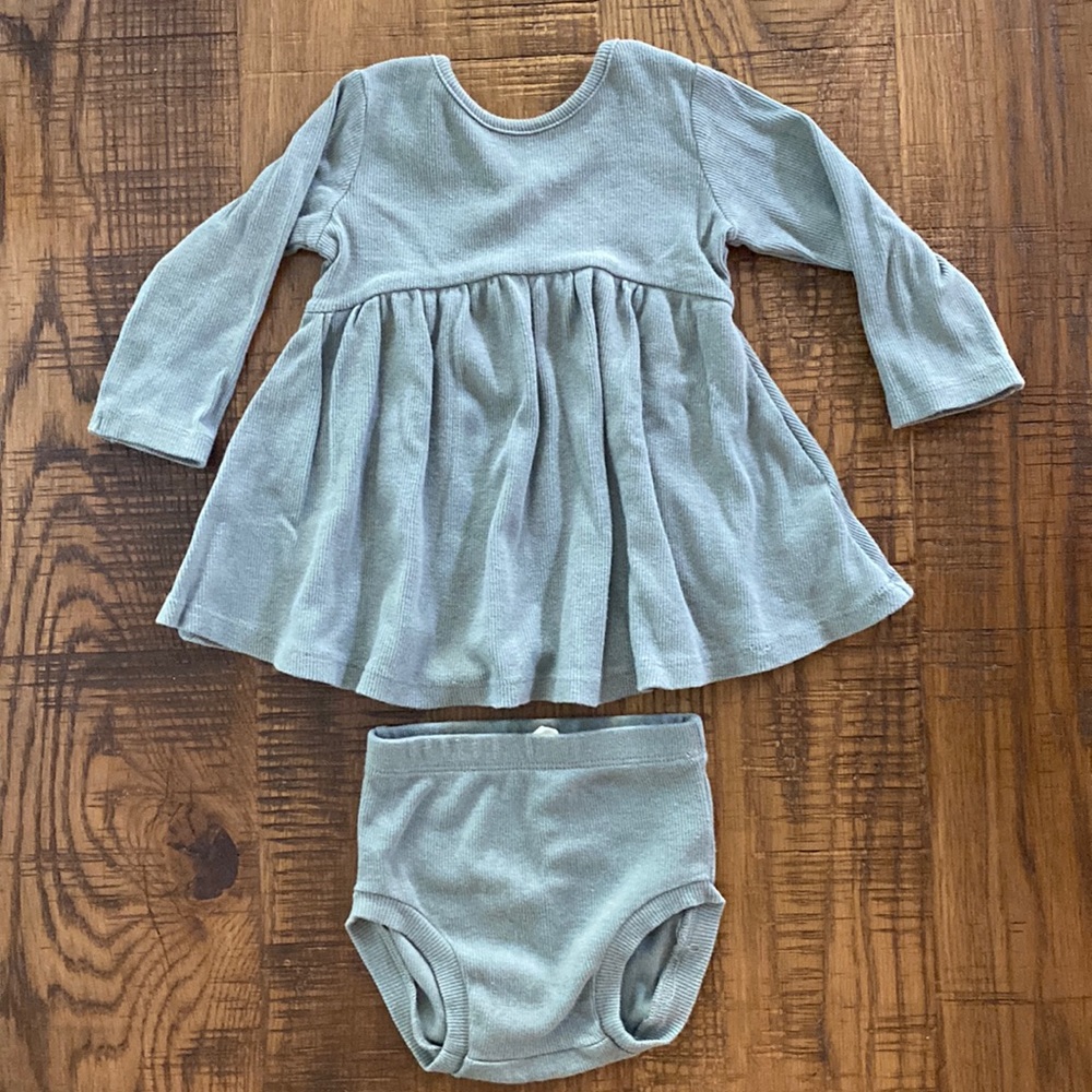 QUINCY MAE ribbed knit dress with bloomers